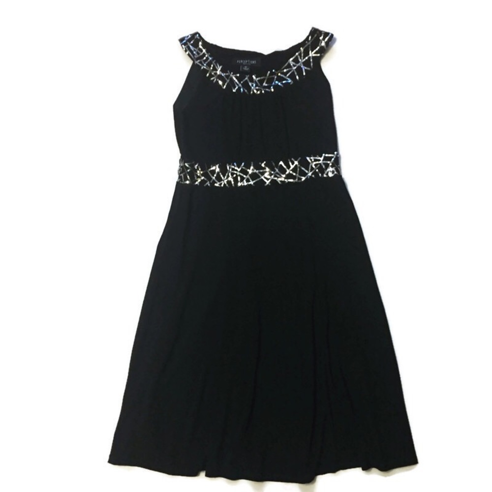 Perceptions Black Dress Size 4P